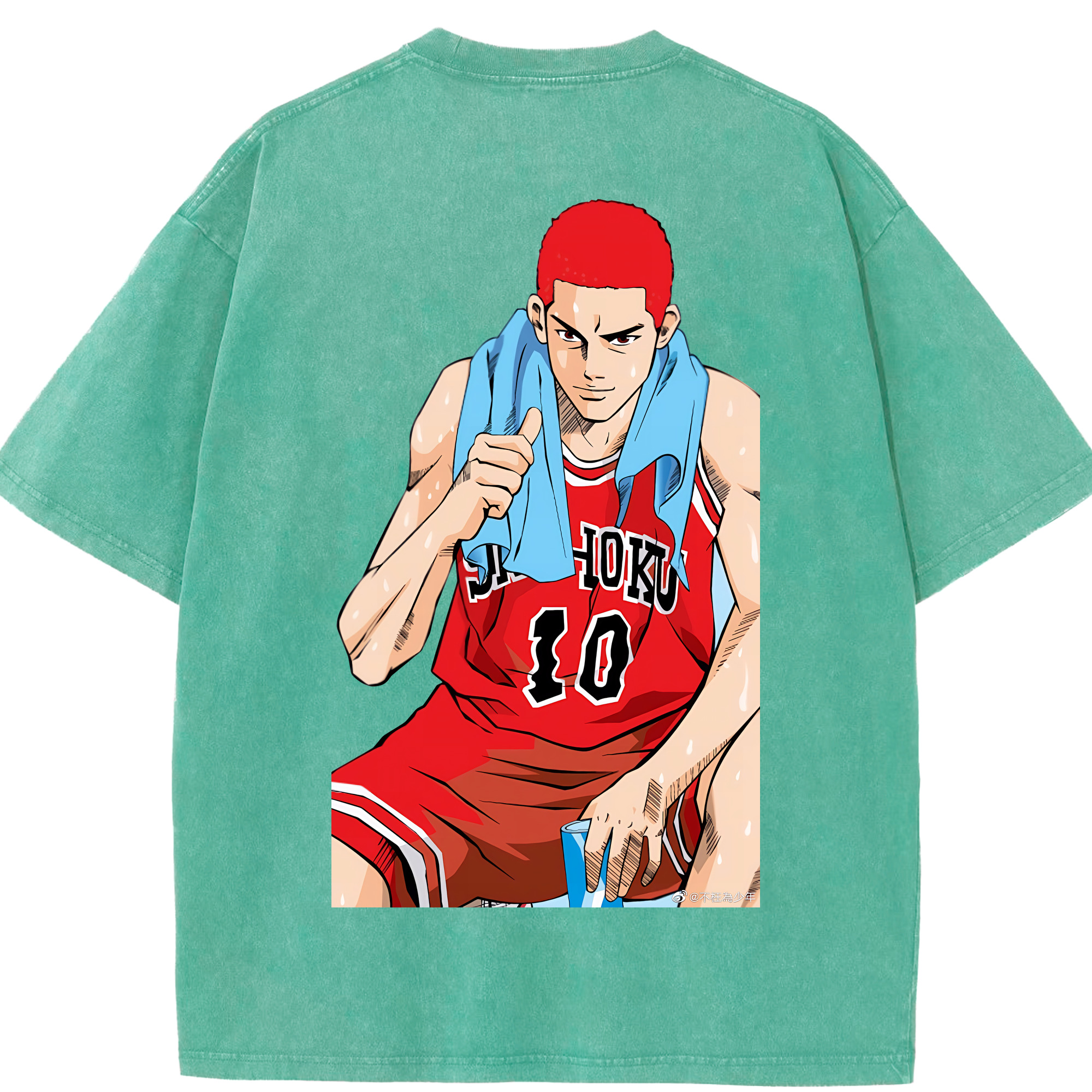 （画像用） SLAM DUNK／スラムダンク 綿100% ヴィンテージ風 半袖Tシャツ（背面プリント）